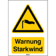 ISO Sicherheitskennzeichnung - Warnung Starkwind