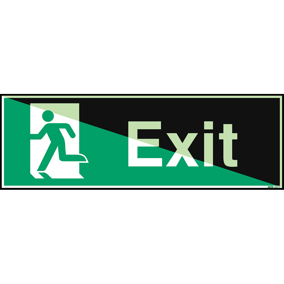 Photoluminescent safety sign