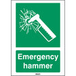 ISO-Sicherheitsschild – Notfallhammer