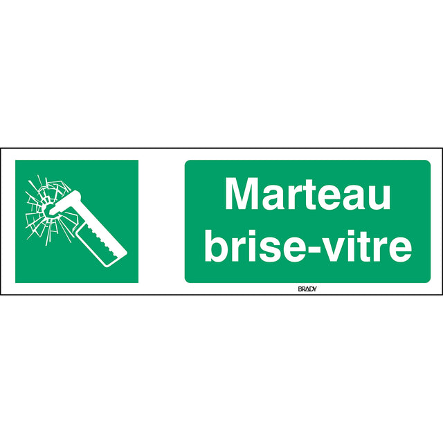 ISO-Sicherheitsschild – Notfallhammer