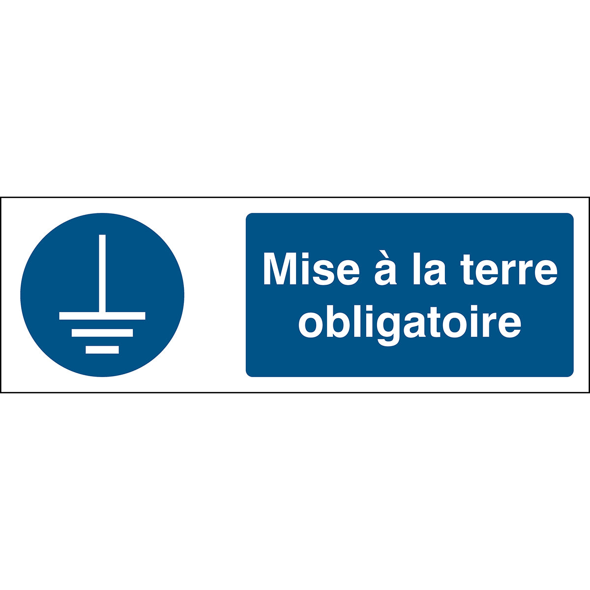 Signaling ISO 7010 - Mise à la terre obligatoire (product francophone)