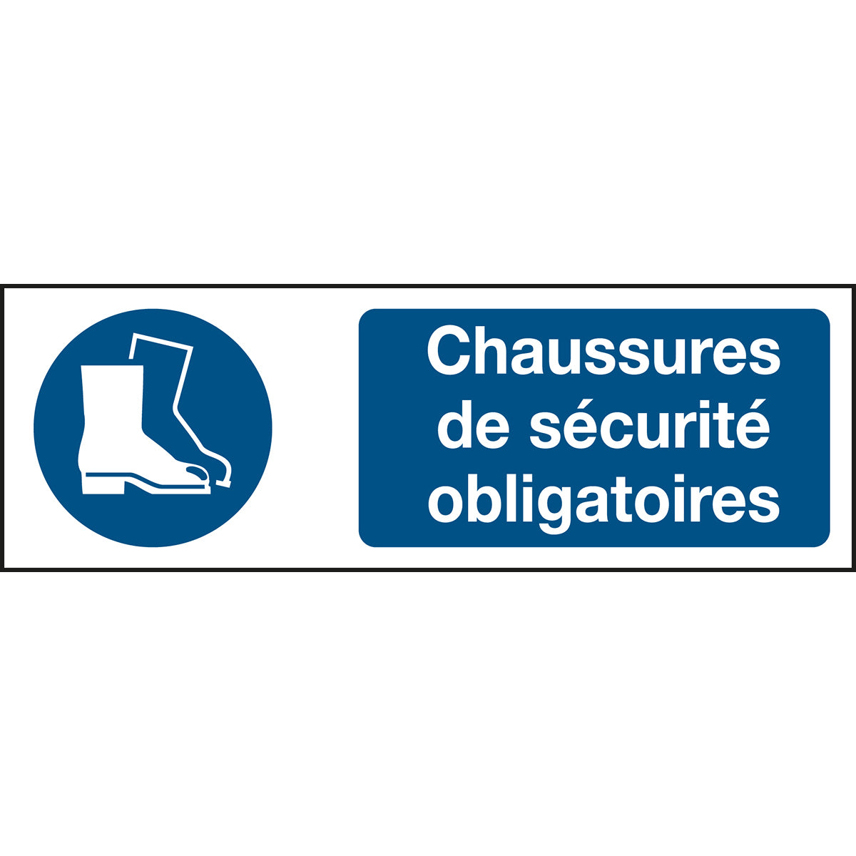 Signalisation ISO 7010 - Chaussures de sécurité obligatoires (produit francophone)