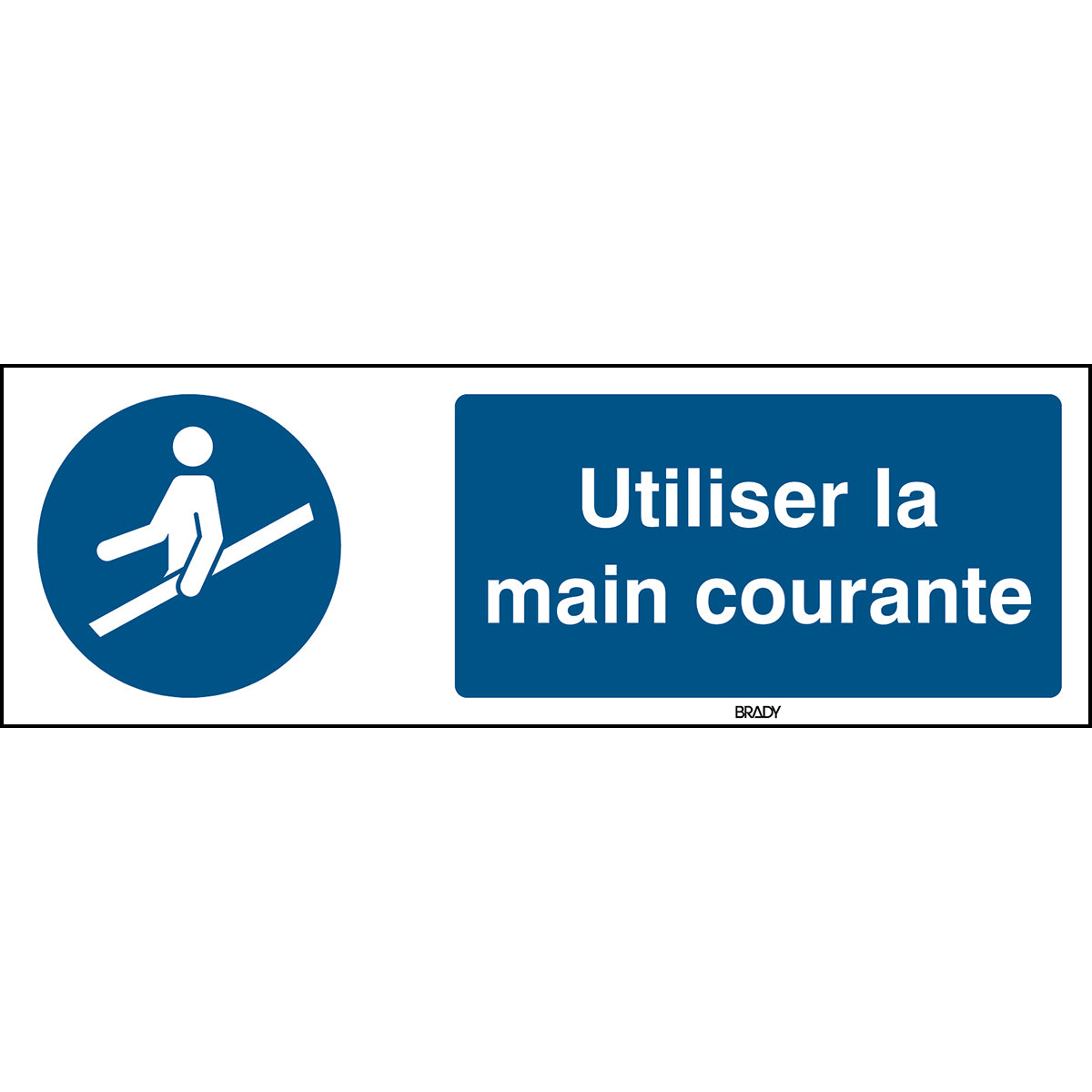 Signalization ISO 7010 - Utiliser la main courante (produit francophone)