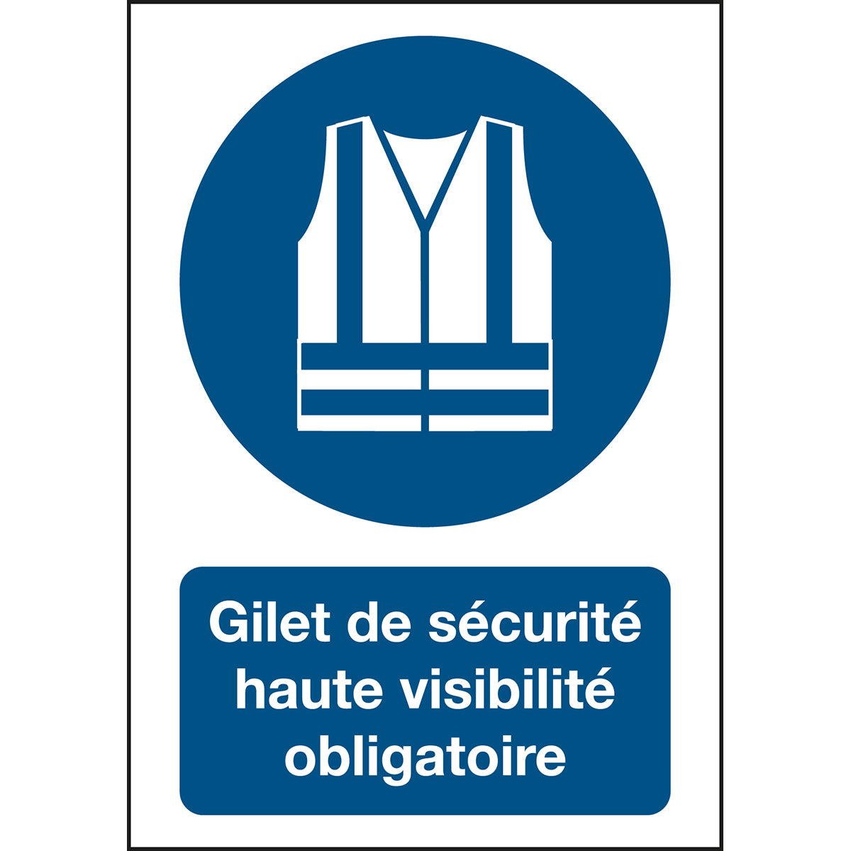 Signalisation ISO 7010 - Gilet de sécurité haute visibilité obligatoire (produit francophone)