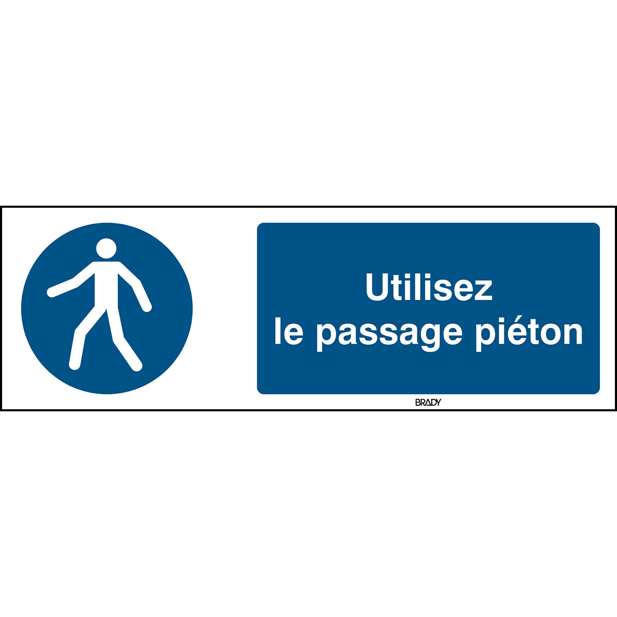 Signalization ISO 7010 - Piétons, utilisez le passage (product francophone)