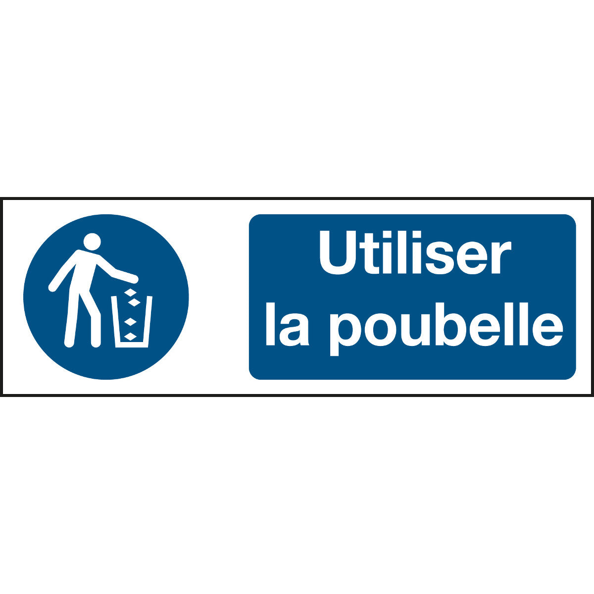 ISO Sicherheitskennzeichnung - Abfallbehälter benutzen