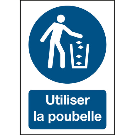 ISO Sicherheitskennzeichnung - Abfallbehälter benutzen