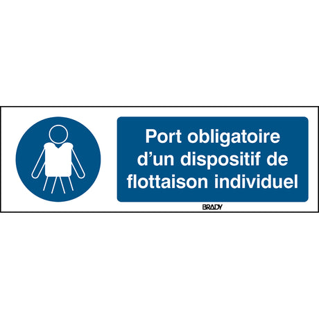 ISO-Sicherheitsschild – Rettungsschwimmhilfen anlegen