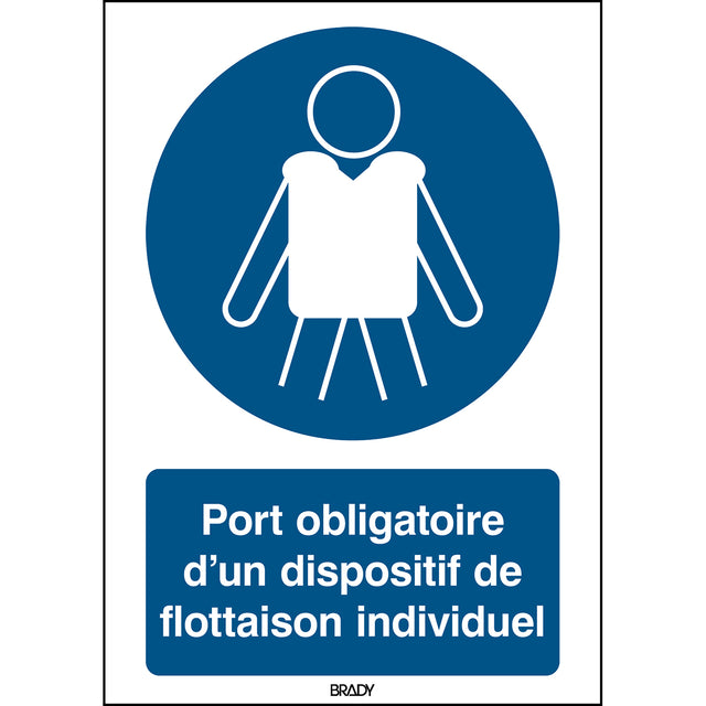 ISO-Sicherheitsschild – Rettungsschwimmhilfen anlegen