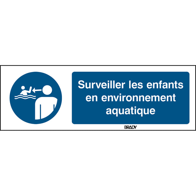 ISO-Sicherheitsschild – Kinder im Wasser beaufsichtigen