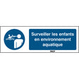 ISO-Sicherheitsschild – Kinder im Wasser beaufsichtigen