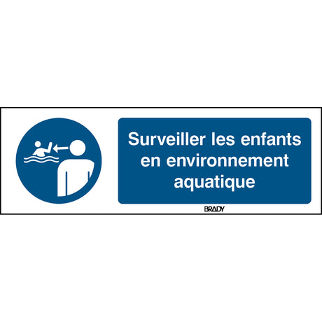 ISO-Sicherheitsschild – Kinder im Wasser beaufsichtigen