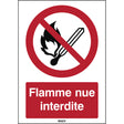 Keine offene Flamme; Feuer, offenes Licht und Rauchen verboten – ISO 7010
