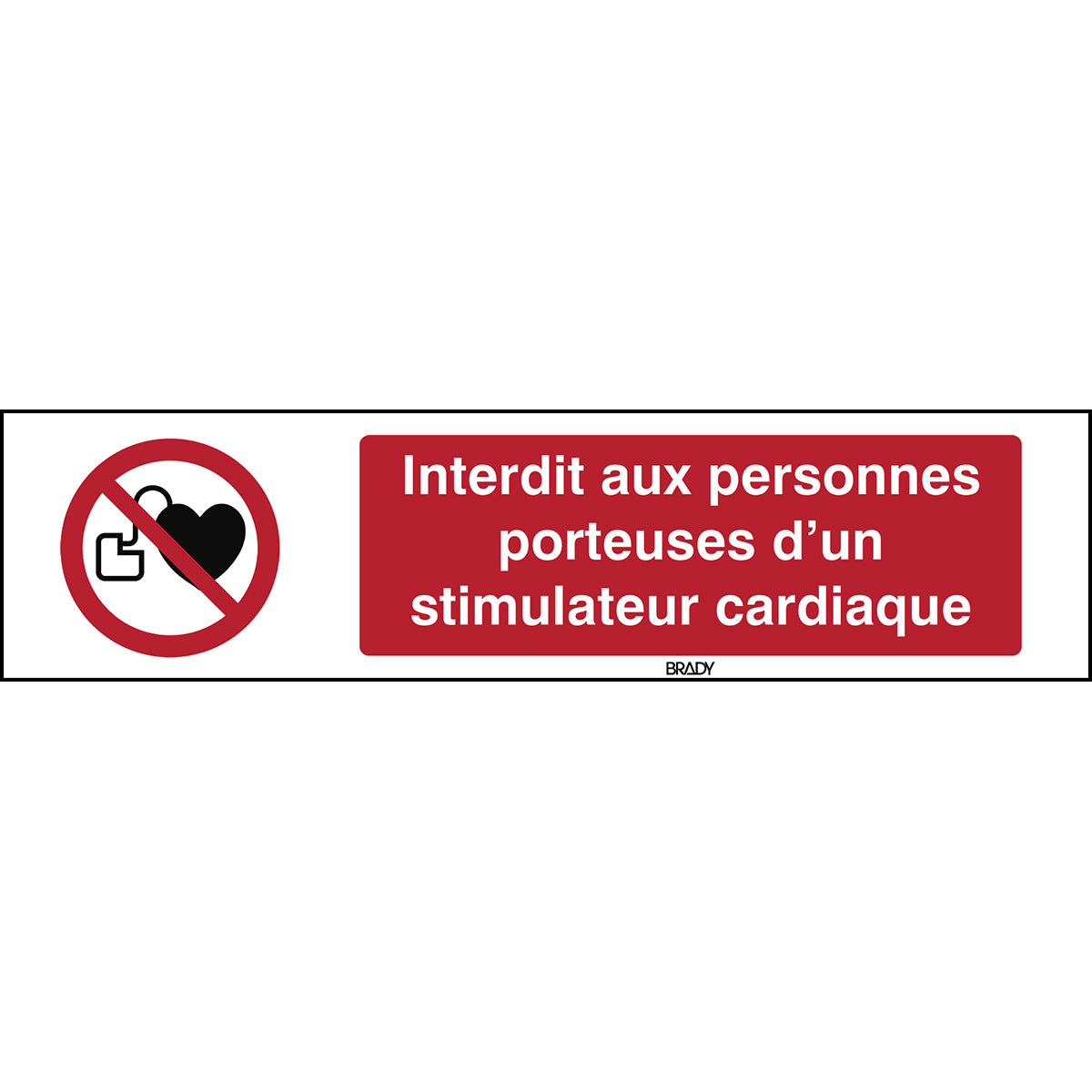 Signaling ISO 7010 - Interdit aux personnes porteuses (product francophone)