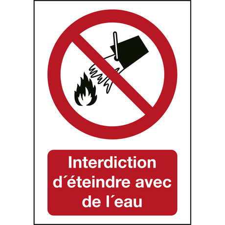 ISO Sicherheitskennzeichnung - Mit Wasser löschen verboten