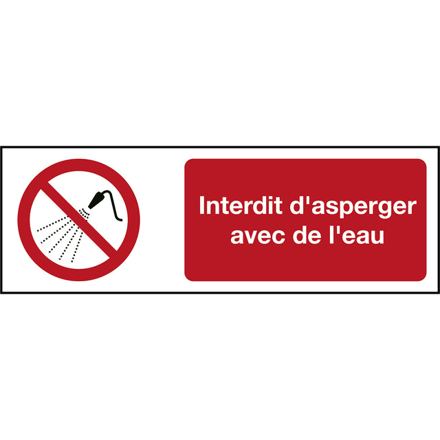 ISO Sicherheitskennzeichnung - Mit Wasser spritzen verboten