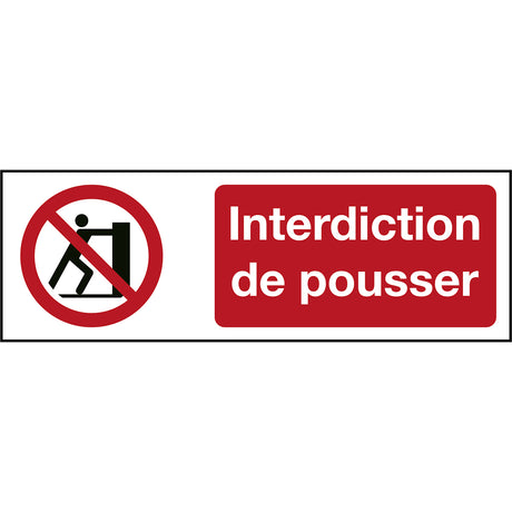 ISO Sicherheitskennzeichnung - Nicht drücken