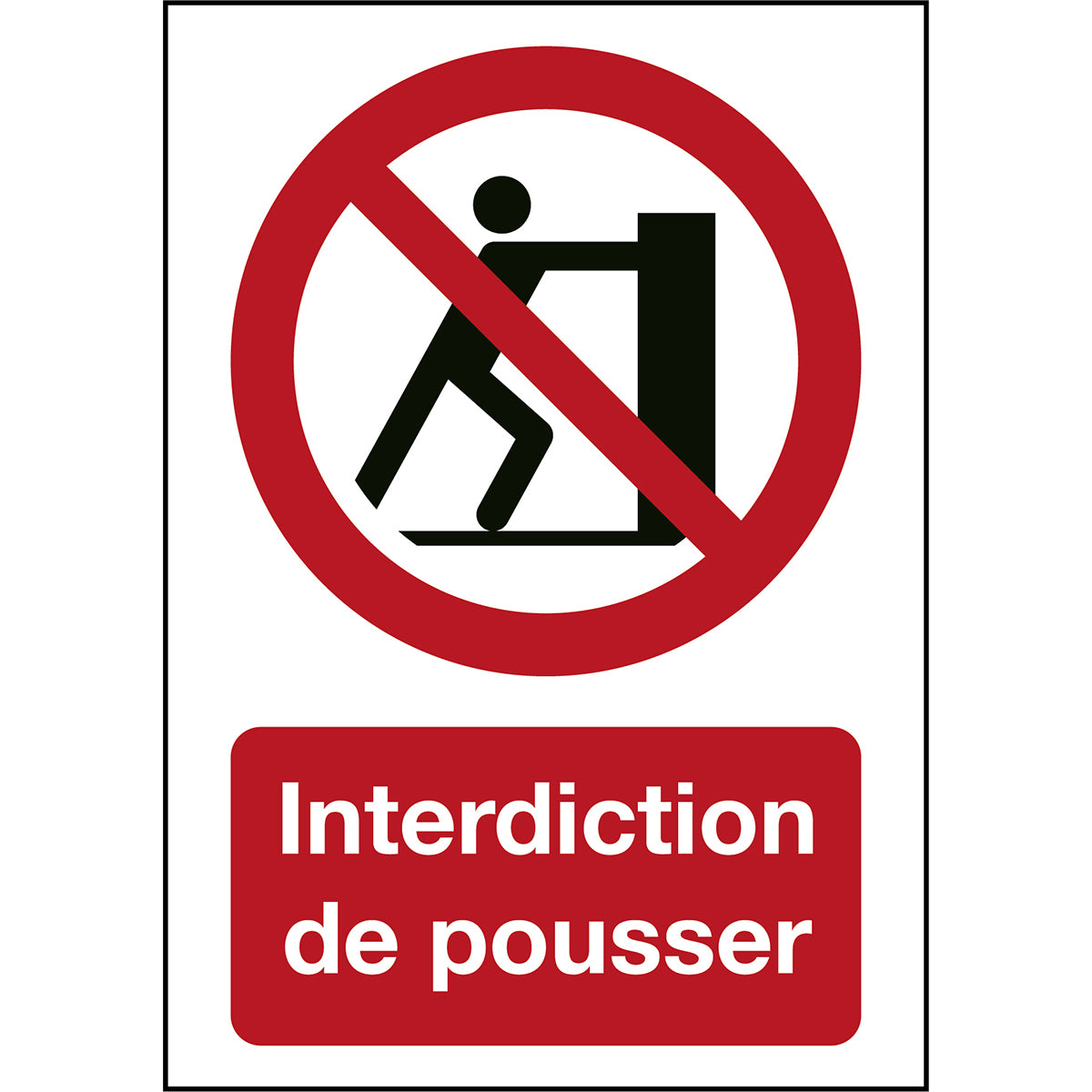 ISO Sicherheitskennzeichnung - Nicht drücken