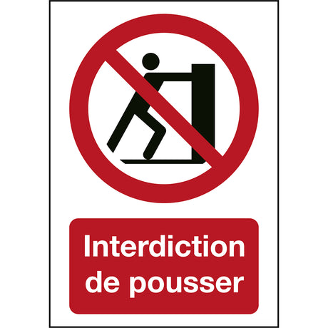 ISO Sicherheitskennzeichnung - Nicht drücken