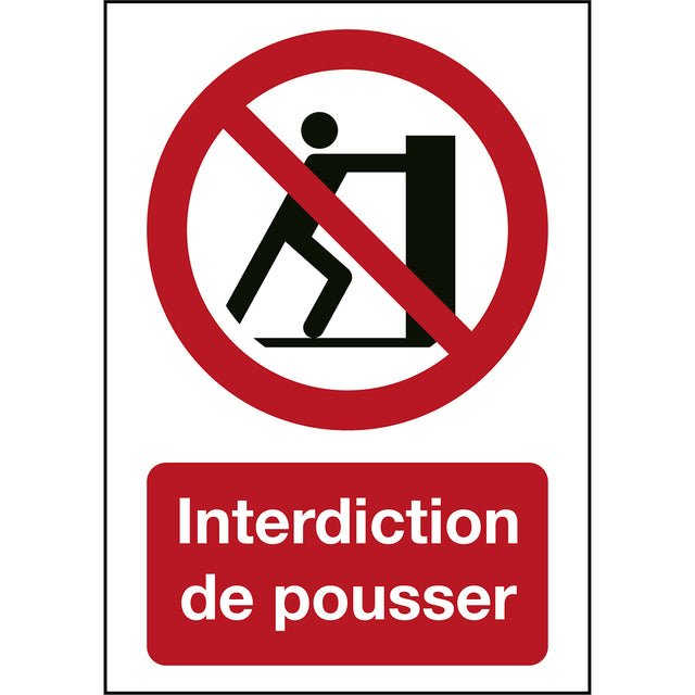 ISO Sicherheitskennzeichnung - Nicht drücken