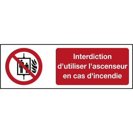 ISO Sicherheitskennzeichnung - Aufzug im Brandfall nicht benutzen