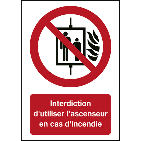 ISO Sicherheitskennzeichnung - Aufzug im Brandfall nicht benutzen