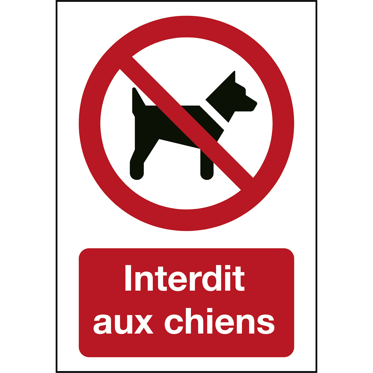 Signaling ISO 7010 - Interdit aux chiens (product francophone)