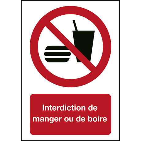 ISO Sicherheitskennzeichnung - Essen und Trinken verboten