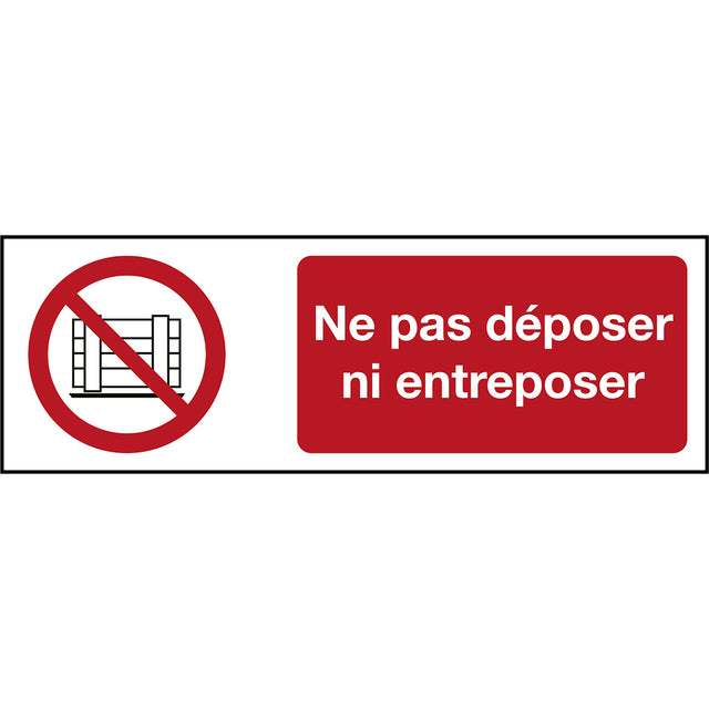ISO Sicherheitskennzeichnung - Abstellen oder Lagern verboten