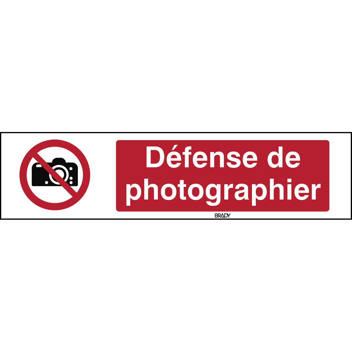 Signalisation ISO 7010 - Défense de photographier (produit francophone)