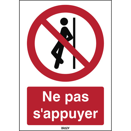 ISO-Sicherheitsschild – Anlehnen verboten