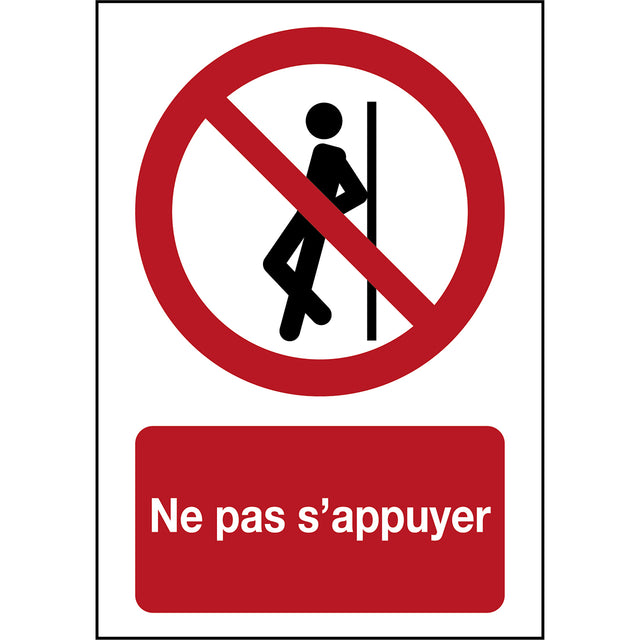 ISO Sicherheitskennzeichnung - Gegenlehnen verboten