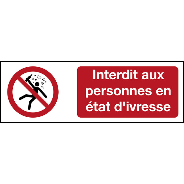 ISO Sicherheitskennzeichnung - Nicht für Personen in berauschtem Zustand