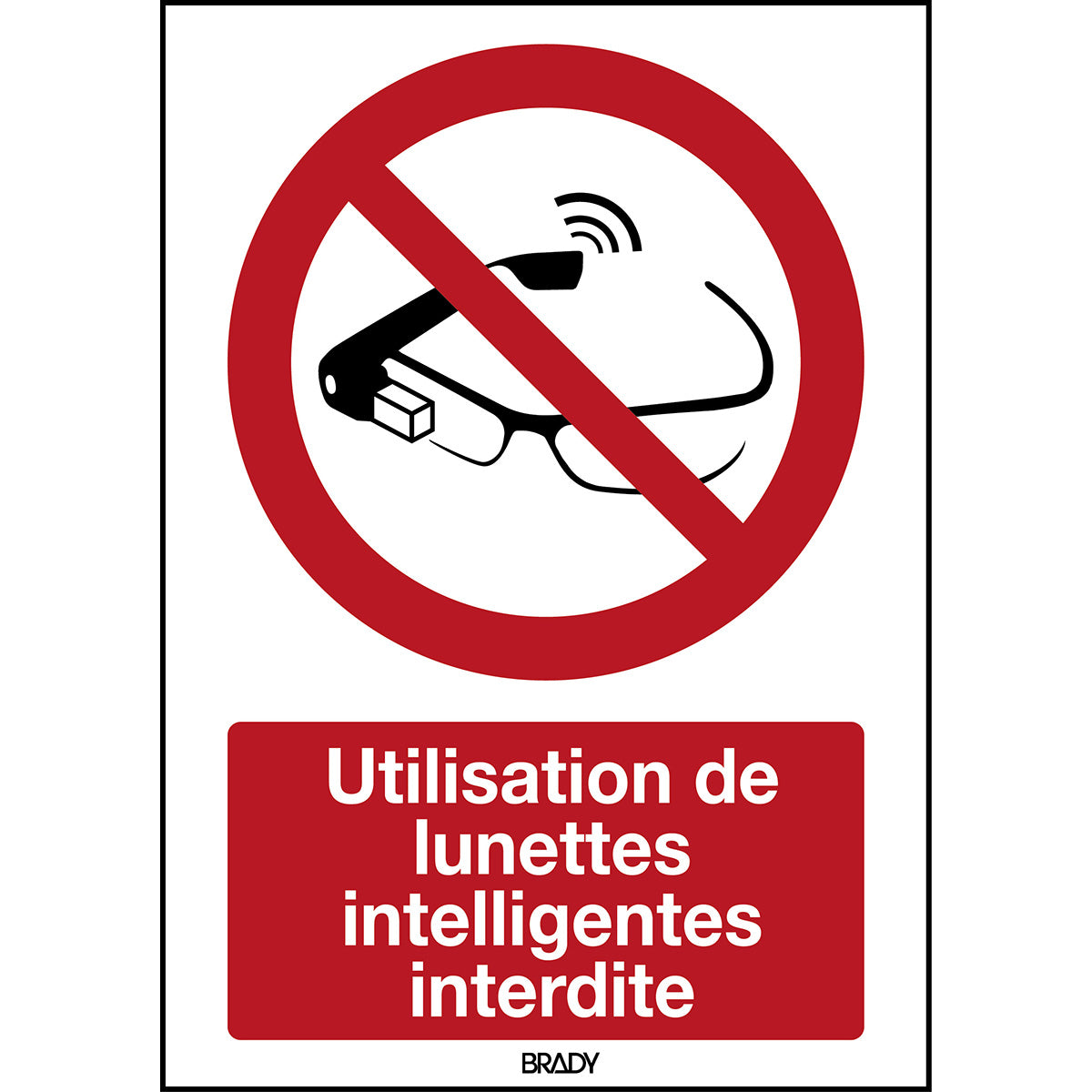 ISO Sicherheitskennzeichnung - Benutzung von Datenbrillen verboten