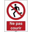 ISO Sicherheitskennzeichnung - Rennen verboten
