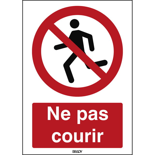 ISO Sicherheitskennzeichnung - Rennen verboten