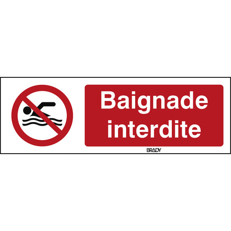 ISO Sicherheitskennzeichnung - Schwimmen verboten