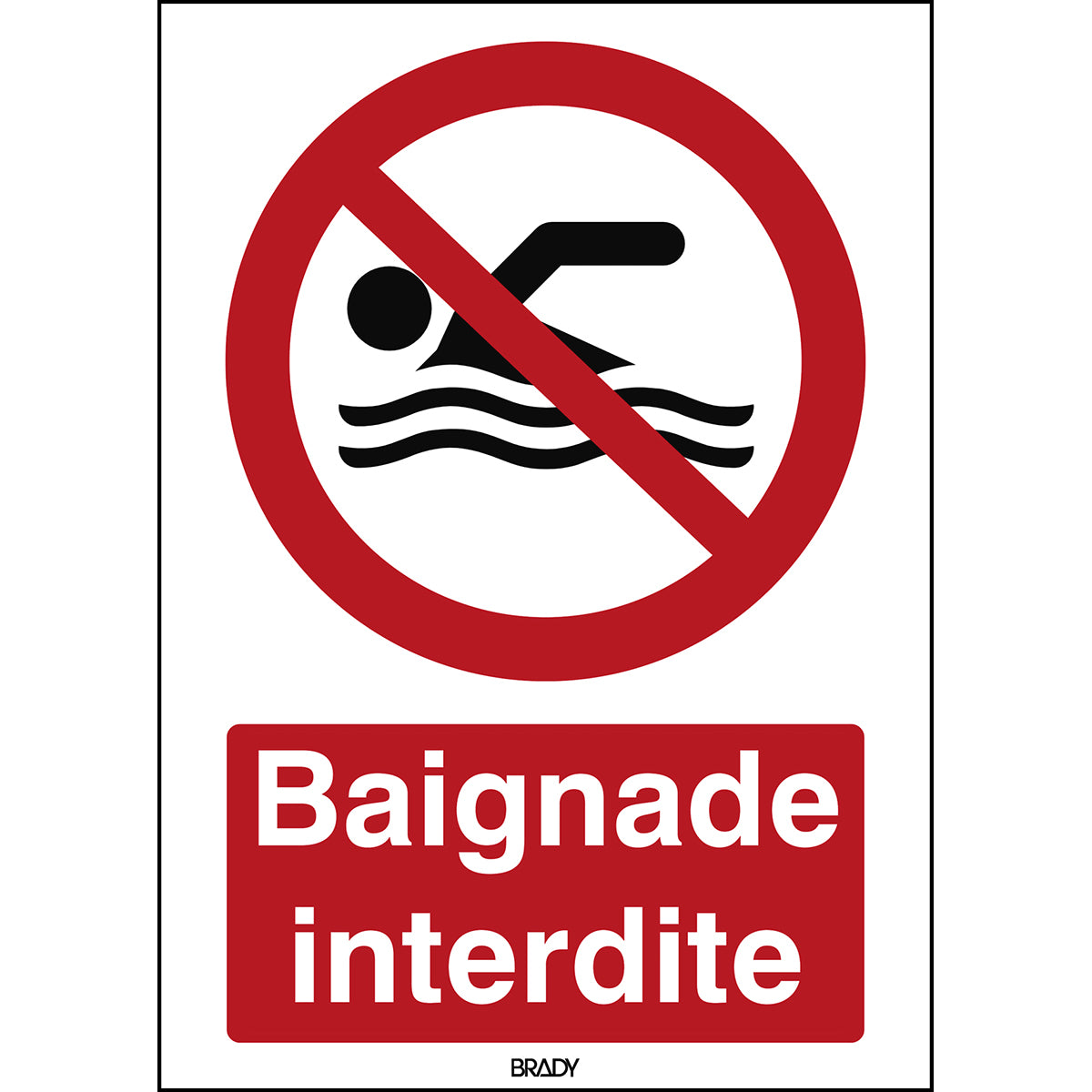 ISO Sicherheitskennzeichnung - Schwimmen verboten