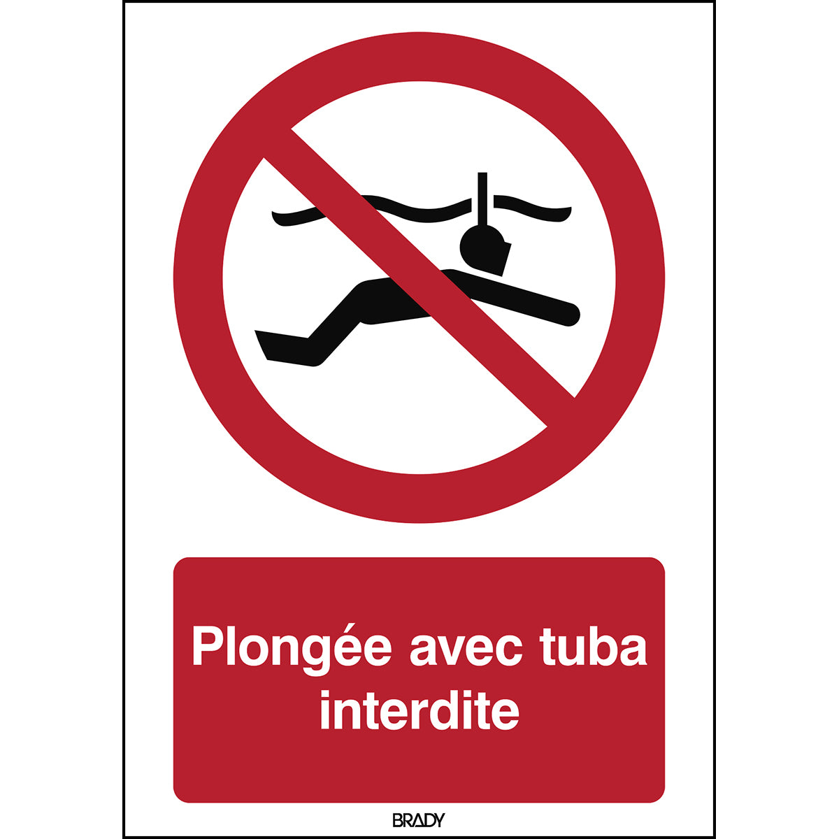 ISO Sicherheitskennzeichnung - Schnorcheln verboten