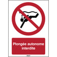 ISO Sicherheitskennzeichnung - Unterwassertauchen verboten