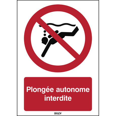 ISO Sicherheitskennzeichnung - Unterwassertauchen verboten