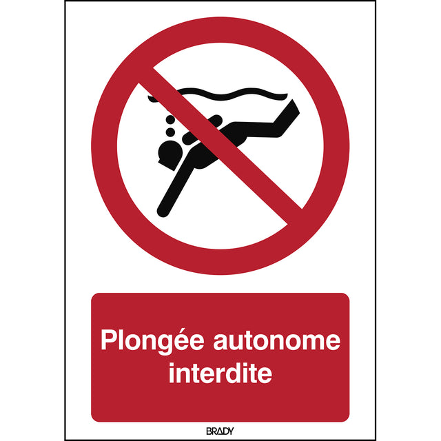 ISO Sicherheitskennzeichnung - Unterwassertauchen verboten