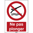 ISO Sicherheitskennzeichnung - Tauchen verboten