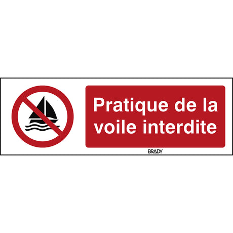 ISO Sicherheitskennzeichnung - Segeln verboten