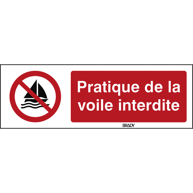 ISO Sicherheitskennzeichnung - Segeln verboten