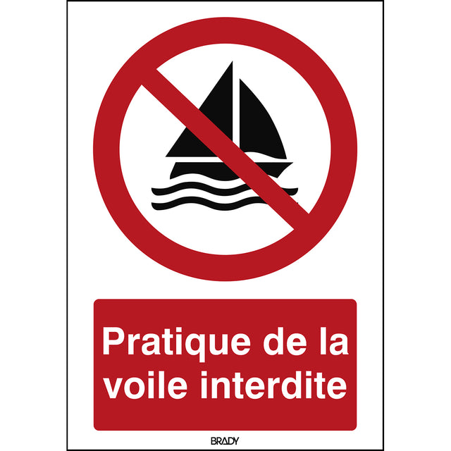 ISO Sicherheitskennzeichnung - Segeln verboten