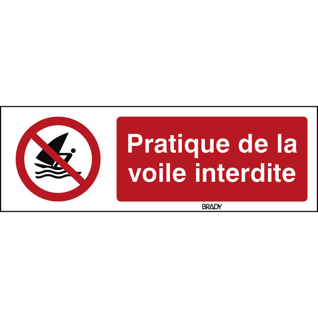 ISO Sicherheitskennzeichnung - Windsurfen verboten