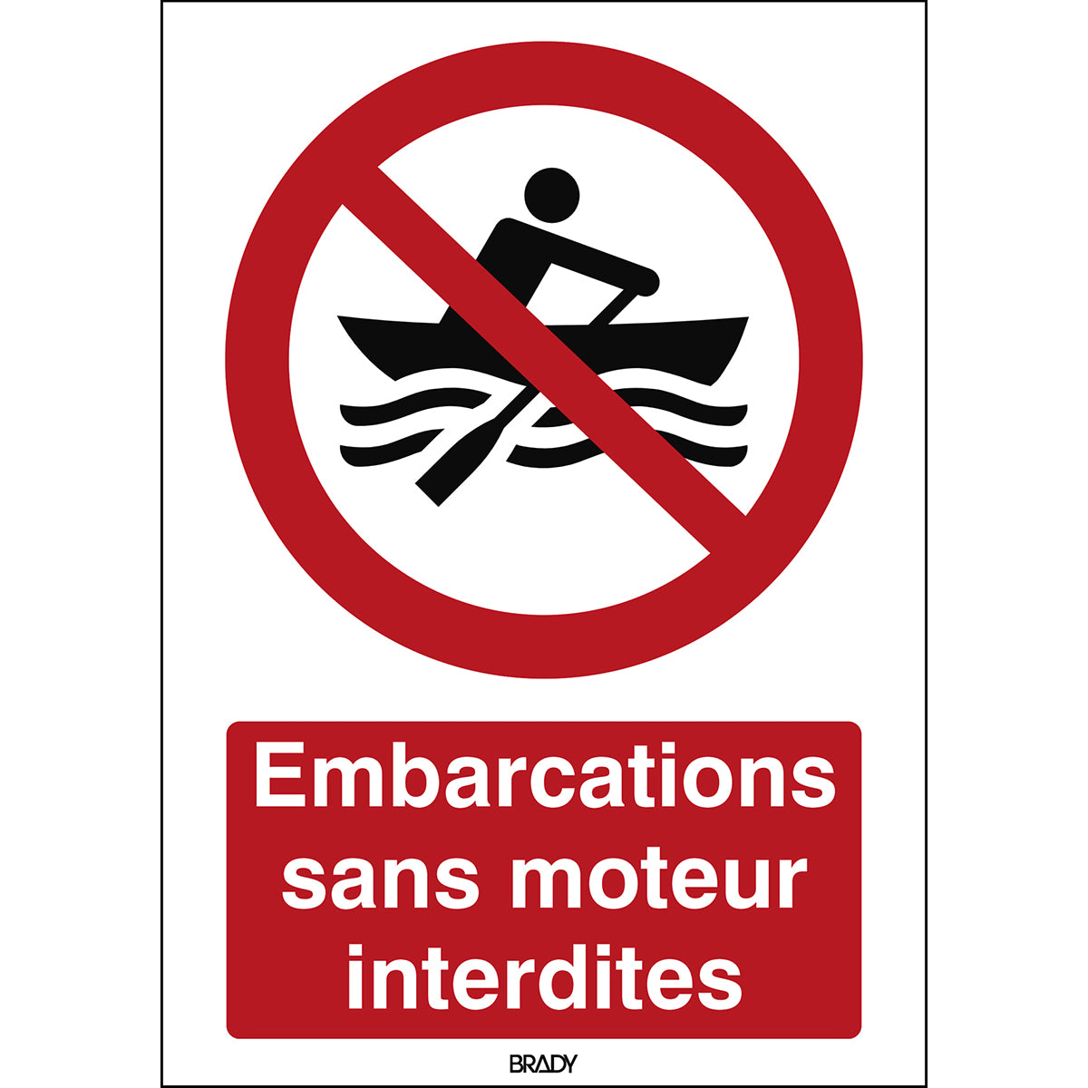ISO Sicherheitskennzeichnung - Keine manuell angetriebenen Wasserfahrzeuge
