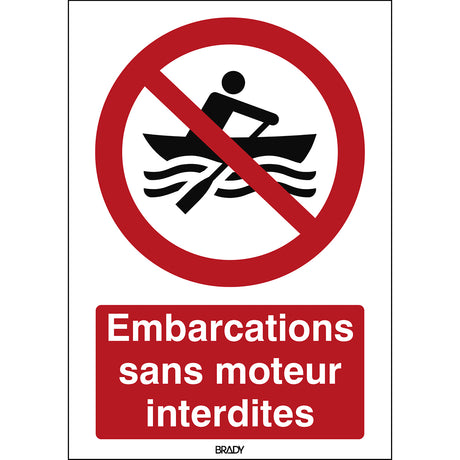ISO Sicherheitskennzeichnung - Keine manuell angetriebenen Wasserfahrzeuge
