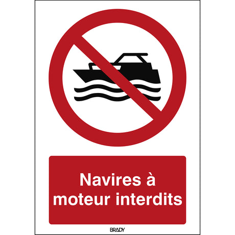 ISO Sicherheitskennzeichnung - Keine mechanisch angetriebenen Wasserfahrzeuge